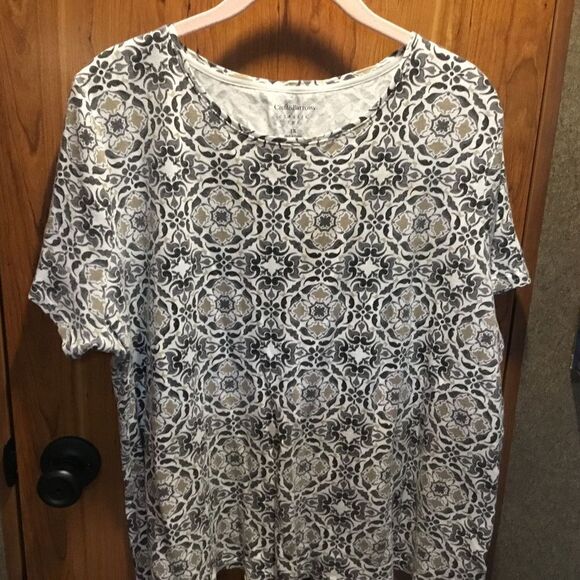 NWOT. Croft & Barrow Women’s Print Tee Size 1X - Picture 2 of 7